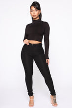 Load image into Gallery viewer, Crossed The Line With Me Knit Top - Black
