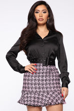 Load image into Gallery viewer, Promotion Ready Satin Belted Shirt - Black
