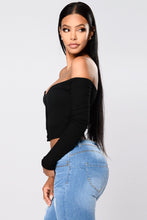 Load image into Gallery viewer, Talk That Talk Off Shoulder Top - Black

