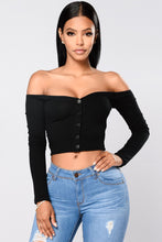 Load image into Gallery viewer, Talk That Talk Off Shoulder Top - Black
