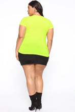 Load image into Gallery viewer, Monica Scoop Neck Top - Neon Green
