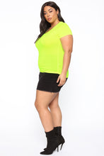 Load image into Gallery viewer, Monica Scoop Neck Top - Neon Green
