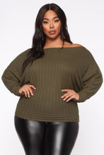 Load image into Gallery viewer, Just Your Type One Shoulder Top - Olive
