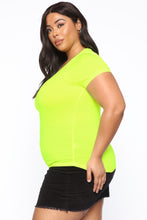 Load image into Gallery viewer, Monica Scoop Neck Top - Neon Green
