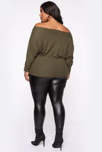 Load image into Gallery viewer, Just Your Type One Shoulder Top - Olive
