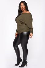 Load image into Gallery viewer, Just Your Type One Shoulder Top - Olive
