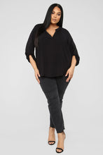 Load image into Gallery viewer, Essential V Neck Shirt - Black
