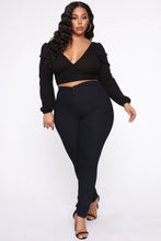Load image into Gallery viewer, No Tie To Waist Ribbed Top - Black
