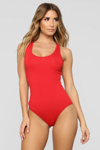 Load image into Gallery viewer, Davina Basic Tank Bodysuit - Red
