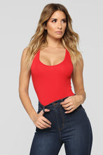 Load image into Gallery viewer, Davina Basic Tank Bodysuit - Red
