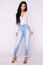 Load image into Gallery viewer, Matilda Ribbed Bodysuit - Grey
