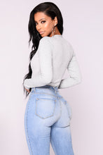 Load image into Gallery viewer, Matilda Ribbed Bodysuit - Grey
