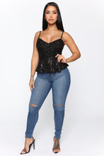 Load image into Gallery viewer, Talk About Love Peplum Top - Black
