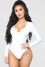 Load image into Gallery viewer, Louise V Neck Bodysuit - White
