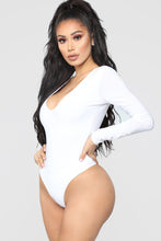 Load image into Gallery viewer, Louise V Neck Bodysuit - White
