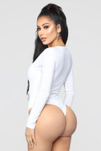 Load image into Gallery viewer, Louise V Neck Bodysuit - White
