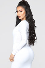 Load image into Gallery viewer, Louise V Neck Bodysuit - White
