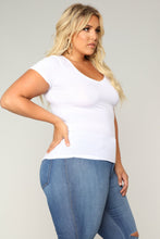 Load image into Gallery viewer, Lily V Neck Top - White
