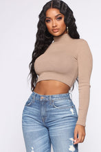 Load image into Gallery viewer, Wanderlust Mock Neck Top - Taupe
