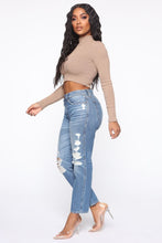Load image into Gallery viewer, Wanderlust Mock Neck Top - Taupe
