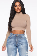 Load image into Gallery viewer, Wanderlust Mock Neck Top - Taupe
