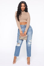 Load image into Gallery viewer, Wanderlust Mock Neck Top - Taupe
