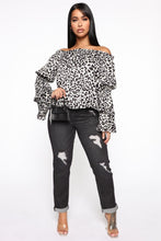 Load image into Gallery viewer, Untamed Thoughts Animal Print Top - Cream/combo
