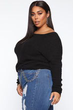 Load image into Gallery viewer, Cozy With Me Off Shoulder Top - Black

