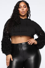Load image into Gallery viewer, More Than A Feeling Sequin Hoodie - Black
