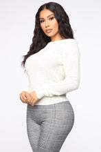 Load image into Gallery viewer, Soulmate Caged Back Sweater - Ivory
