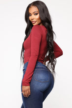 Load image into Gallery viewer, Briana Long Sleeve Top - Burgundy
