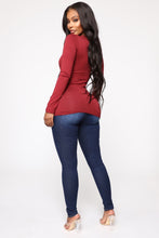 Load image into Gallery viewer, Briana Long Sleeve Top - Burgundy
