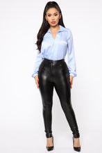 Load image into Gallery viewer, The Working Girl Satin Top - Blue
