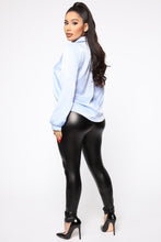 Load image into Gallery viewer, The Working Girl Satin Top - Blue
